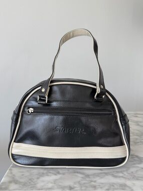 Y2K STARTER Black and Cream Dome bowling Bag purse